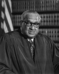Thurgood-Marshall, 1976 - Thurgood Marshall (July 2, 1908 – January 24, 1993) was an Associate Justice of the Supreme Court of the United States, serving from October 1967 until October 1991. Marshall was the Court's 96th justice and its first African-American justice.