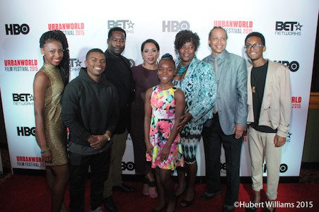 (L-R) Neah Banks,Marc John Jefferies, Daniel Beaty, Selenis Leyva,Gabrielle Rembert, Loretta Devine Jamal Joseph, Khadim Diop
