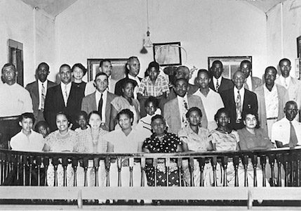 Some of the plaintiffs of the Briggs case and their supporters, 1950 (Courtesy of Cecil Williams)