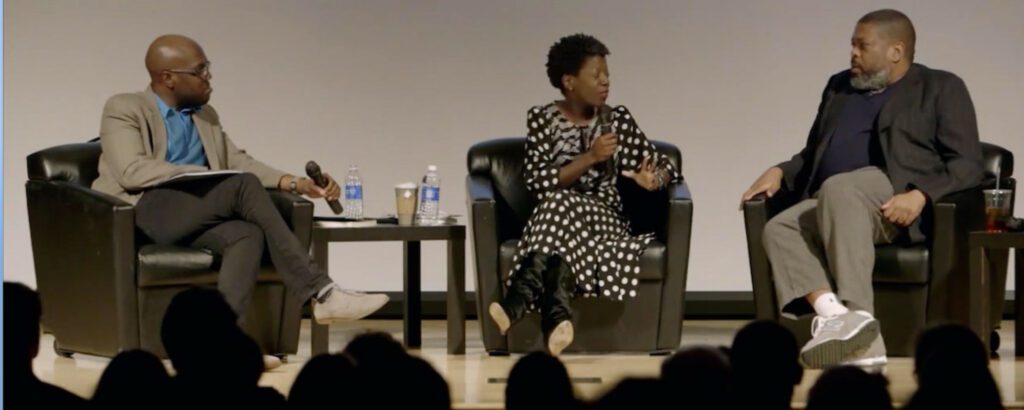 (L - R) Huey Copeland, Thelma Golden, Hilton Als