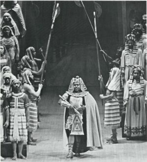 Black Opera Ebony -- Mervin Wallace, Radamus, makes his triumphant entrance in Verdi's Aida