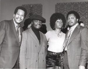 (l-r) Unknown,Donny Hathaway, Barbara Harris, LaBaron Taylor