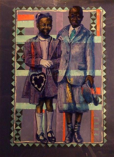 "Easter Ritual" • Painted Plexiglass Over Collage • 24"x 36" • 2018