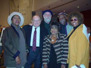 l-r Barbara Harris, Arif Mardin, Joel Dorn, Bobby Humprey, Fathead Newman, Cissy Houston- Photo by Jim Cummins