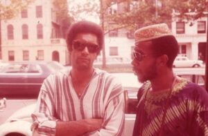 Ademola with Robert Macbeth, founder of the New Lafayette Theatre - Photographer Unknown circa Harlem, 1969