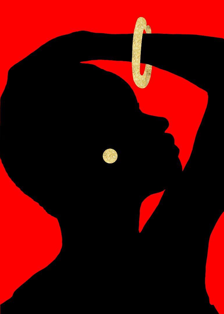 "Lady in Gold", Digital Art, 11" x 14", 2015