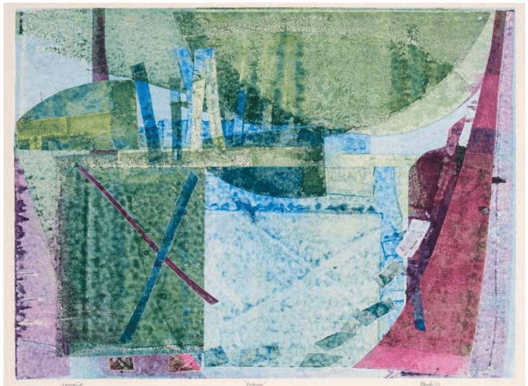 Betty Blayton-Taylor, Detours #3, 1998, monoprint, 19 1⁄2 x 28 in. © Betty Blayton-Taylor Estate. Courtesy Wiliam Burgess II, The Burgess Fine Arts Collection