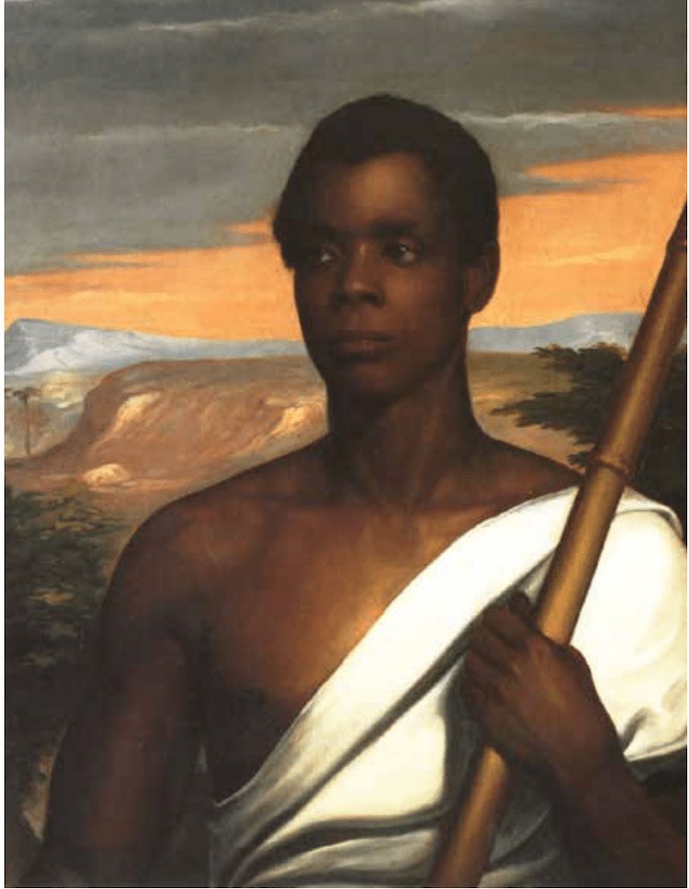 Joseph Cinque, Portrait, by Nathaniel Jocelyn (1796—1881), Oil on canvas, c. 1840, 30 1⁄4 x 25 1⁄2. Commissioned by African American abolitionist, Robert Purvis, Esq; donated,1898, by his son to New Haven Museum and Historical Society, CT