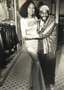 Patrick Kelly with model Pat Tracey - Courtesy of Coreen Simpson photography Collection). -- The finest African-American Fashion Designers