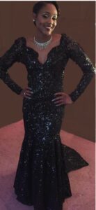 BELINDA MCGUIRE-DAVIS - - Black Prom Gown front