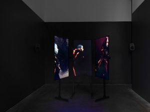 Pervasive Light, 2021, Sandra Mujinga - Soft Water Hard Stone — 2021 Triennial: Soft Water Hard Stone,” 2021. Exhibition view: New Museum, New York. Photo: Dario Lasagni