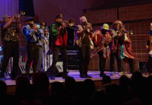 Sun Ra and his Arkestra then (1992) and now (2022) arkestra and horn ensemble