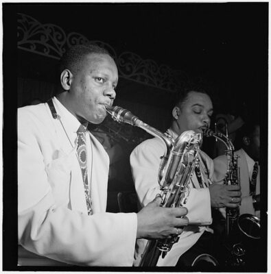 Portrait of Harry Carney and Russell Procope, Aquarium, New York, N.Y., ca. Nov. 1946)