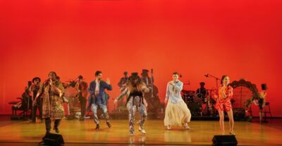 Michela Marino Lerman (c) with her fellow company members of the show: Once Upon A Time Called Now. Copasetic Honorary Member Michela Marino Lerman