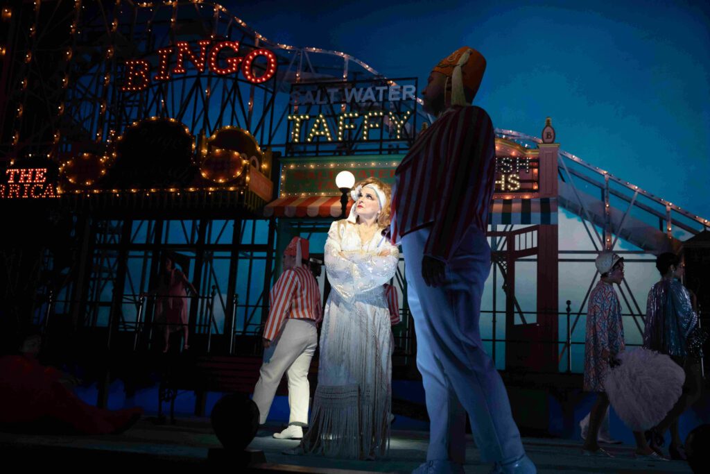 Priscilla Lopez and members of the company of THE SKIN OF OUR TEETH.