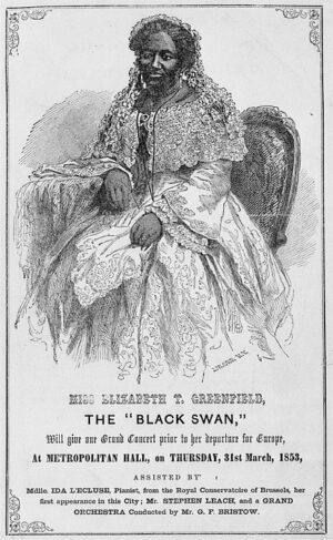 Elizabeth Greenfield, Singer 1853 The "Black Swan" - Opera Ebony