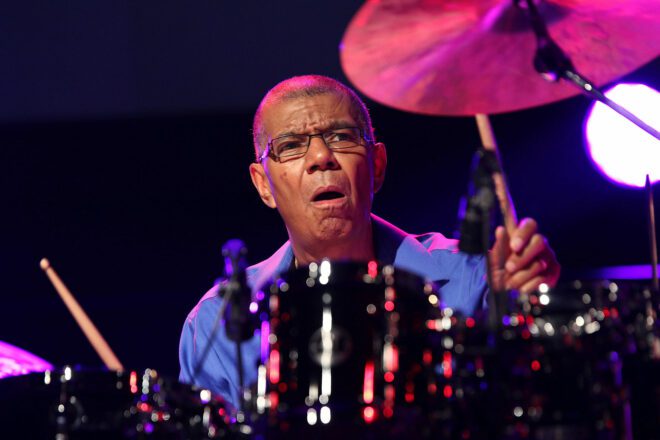 Jack DeJohnette -- CC BY-SA 4.0 photo by Mitchell Garrison