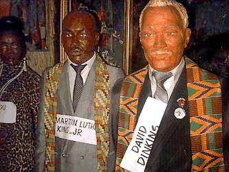 david Dinkins and Martin Luther king --Raven Chanticleer and the Harlem African-American Wax Museum