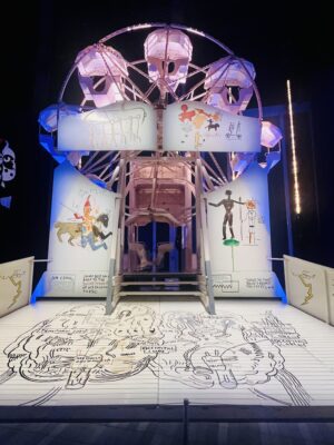 Jean-Michel Basquiat, painted Ferris Wheel, 1987 on view at Luna Luna. (Photo credit: Souleo) The talk of the gala and events scene.