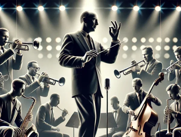 Gunther Schuller Conducting a Jazz Orchestra Graphic -- Blending Jazz and Classical Music: Schuller, Davis, and MJQ