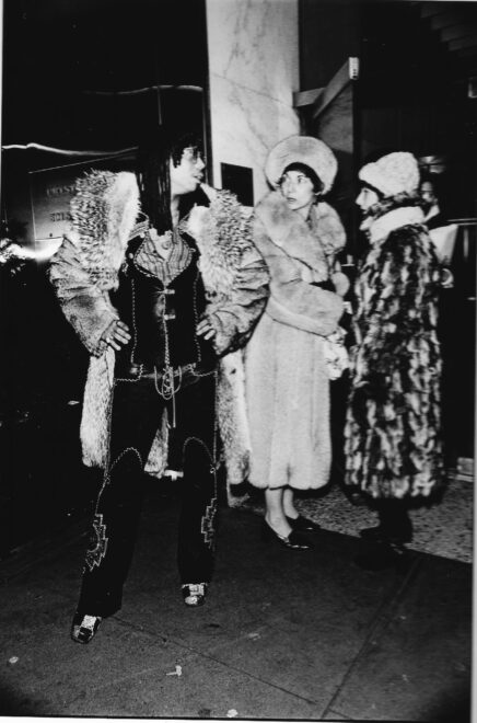 Arlene Gottfried (1950–2017) Rick James with Two Women in Furs, 1981 Gelatin silver print The New York Historical, Gift of Sally Klingenstein Martell © Estate of Arlene Gottfried