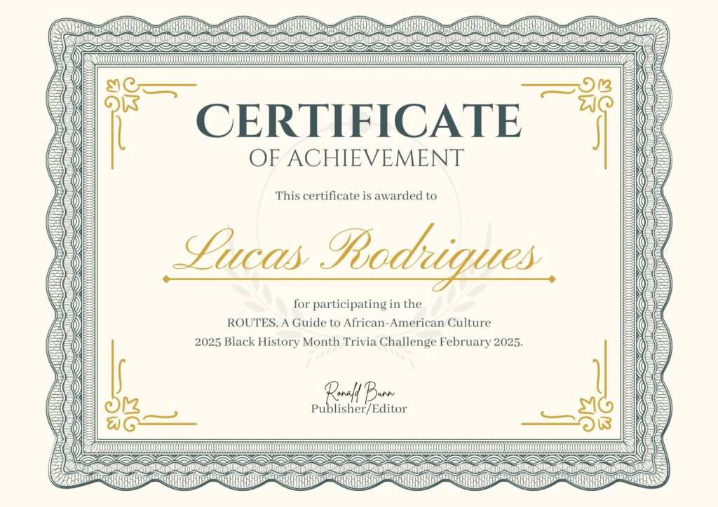 2025 Black History Month Achievement Award to Lucas Rodrigues